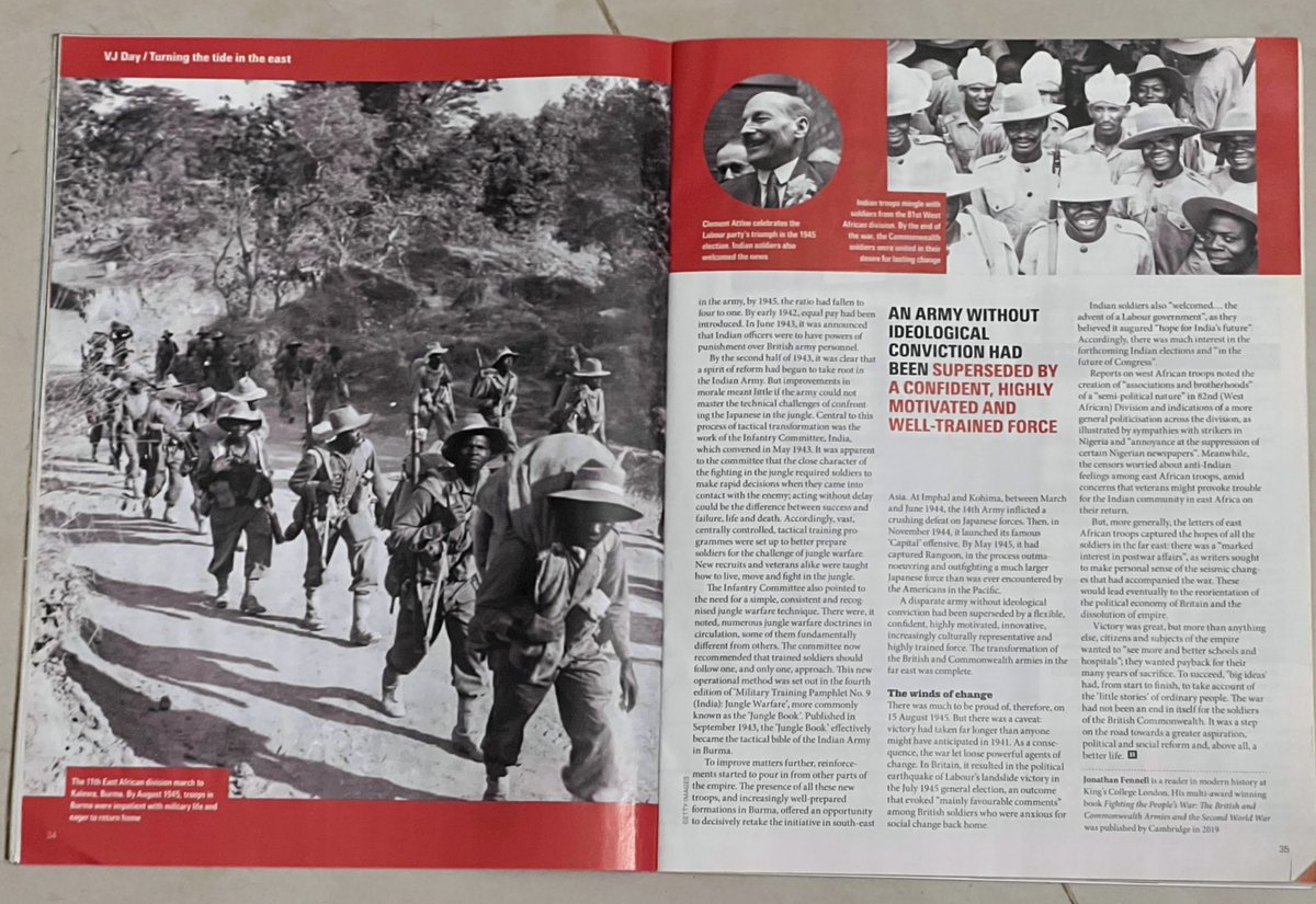 MalayaSingapore's tweet photo. This BBC History from 09/2020 made it across to #Penang in one of our removal boxes π¦
An interesting view by #JonathanFennell on how #British & #Commonwealth Forces turned the tide in the East with focus on the 11th East Africa Division in the #Burma Campaign @robert_lyman π€ https://t.co/9x9gATl4HM