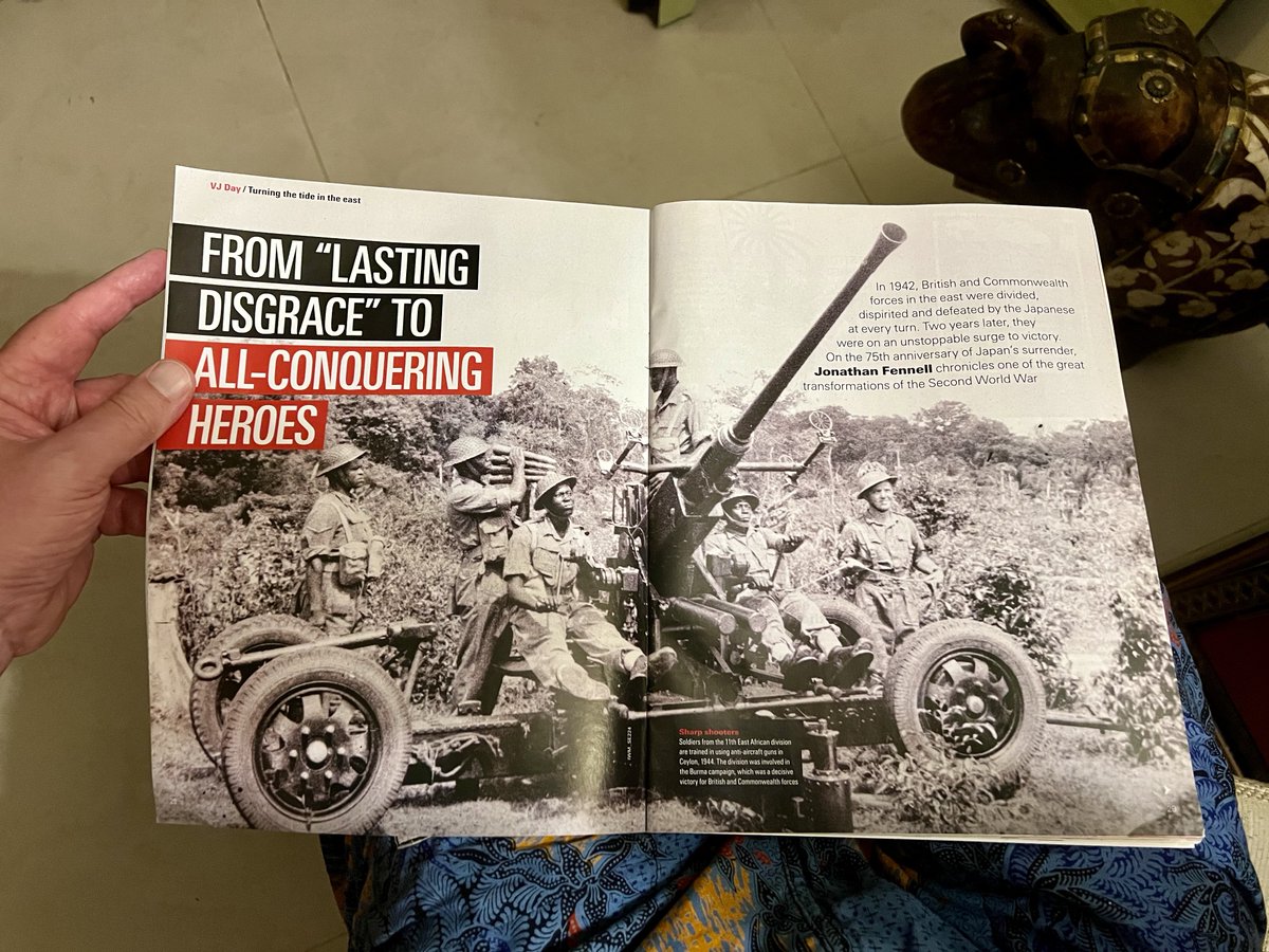 MalayaSingapore's tweet photo. This BBC History from 09/2020 made it across to #Penang in one of our removal boxes π¦
An interesting view by #JonathanFennell on how #British & #Commonwealth Forces turned the tide in the East with focus on the 11th East Africa Division in the #Burma Campaign @robert_lyman π€ https://t.co/9x9gATl4HM