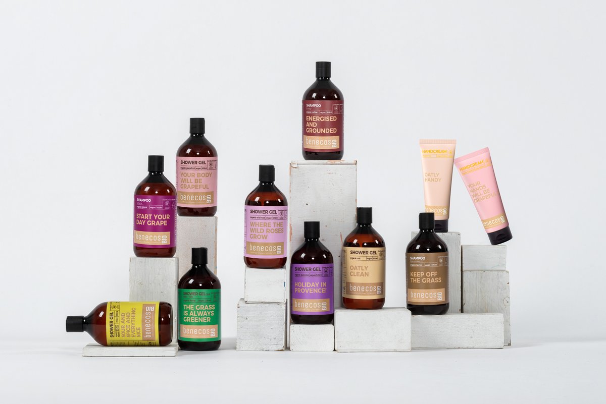 Our BIO range is a certified organic cosmetics for the face, body and hair, which impresses with the best natural ingredients, a trendy design and humorous sayings - it is also vegan and PETA approved.   What's not to love 🧡

benecos.uk