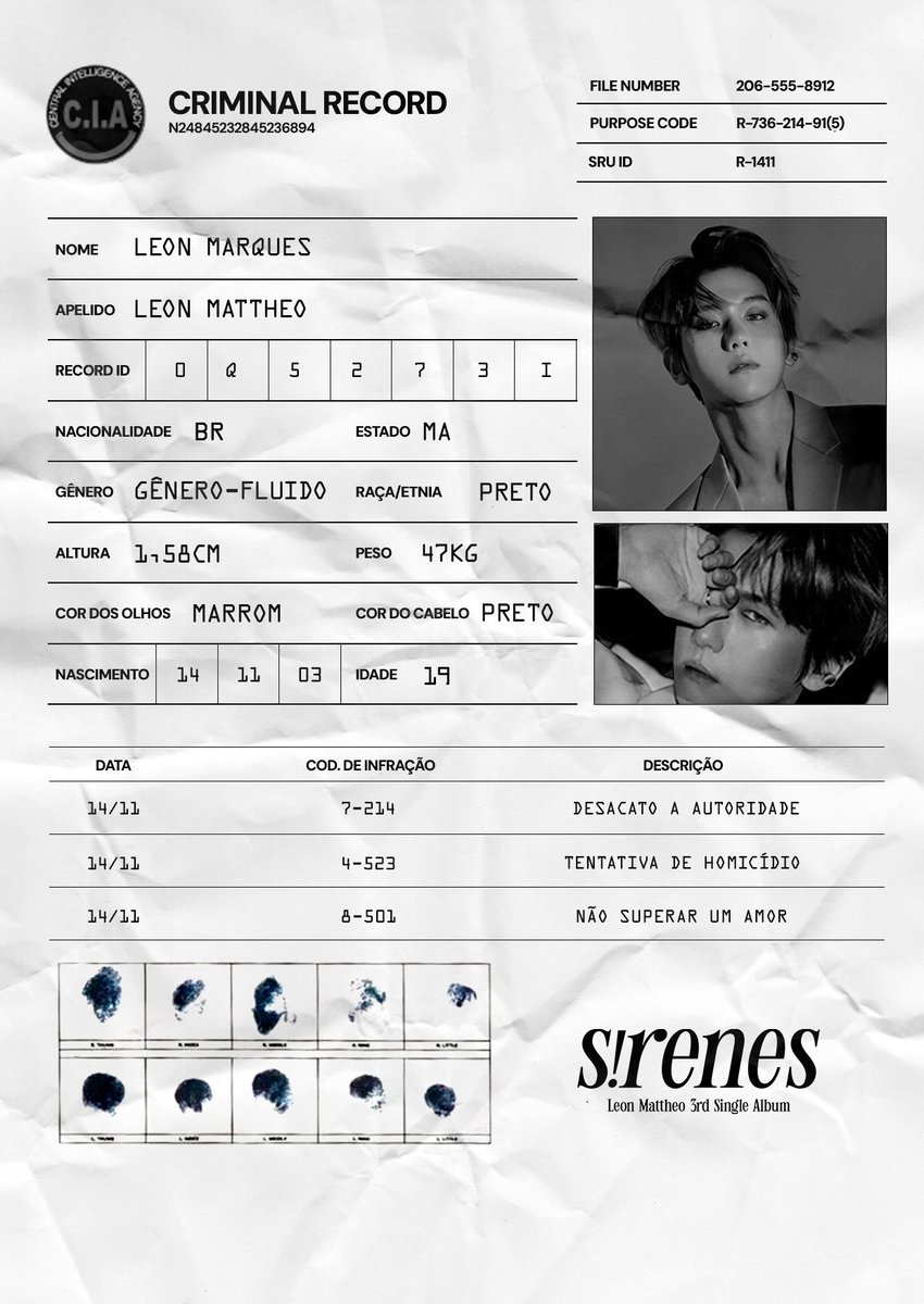 LEONMATTHEO's tweet photo. LEON MATTHEO 레온 마테오
[S!RENES  – The 3rd Single Album]

Vestígios de uma festa com caos se solidificam em uma ficha criminal. O que os rabiscos dizem no papel?

#LEONMATTHEO #LEON #레온마테오 #SIRENES @ARION_ent https://t.co/8wCMRykROK