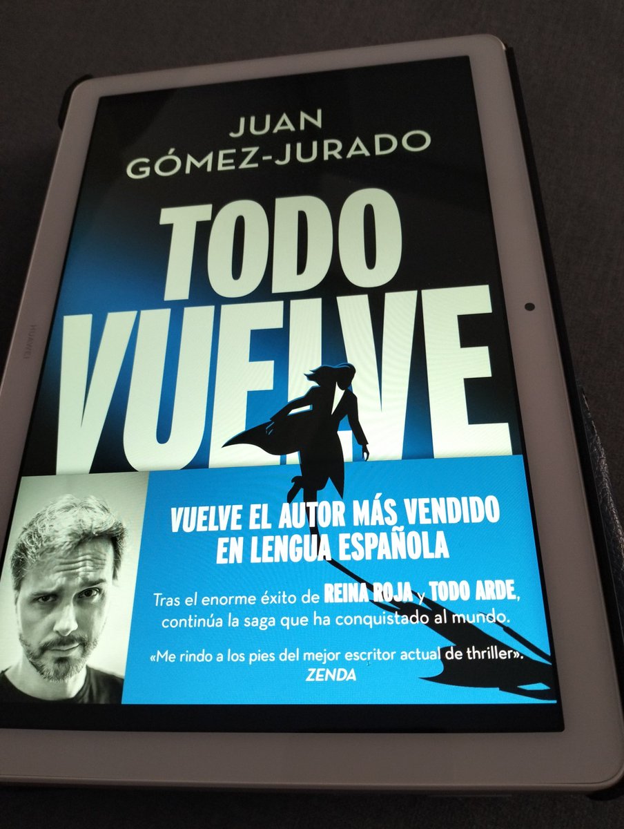 Tras releer #TodoArde vamos a la siguiente parada con  #TodoVuelve
Y luego tendré que releer #ReyBlanco porque x lo visto ahí anda el asesinato del marido de Aura, y de eso pues no me acuerdo. Se me acumula el trabajo @JuanGomezJurado