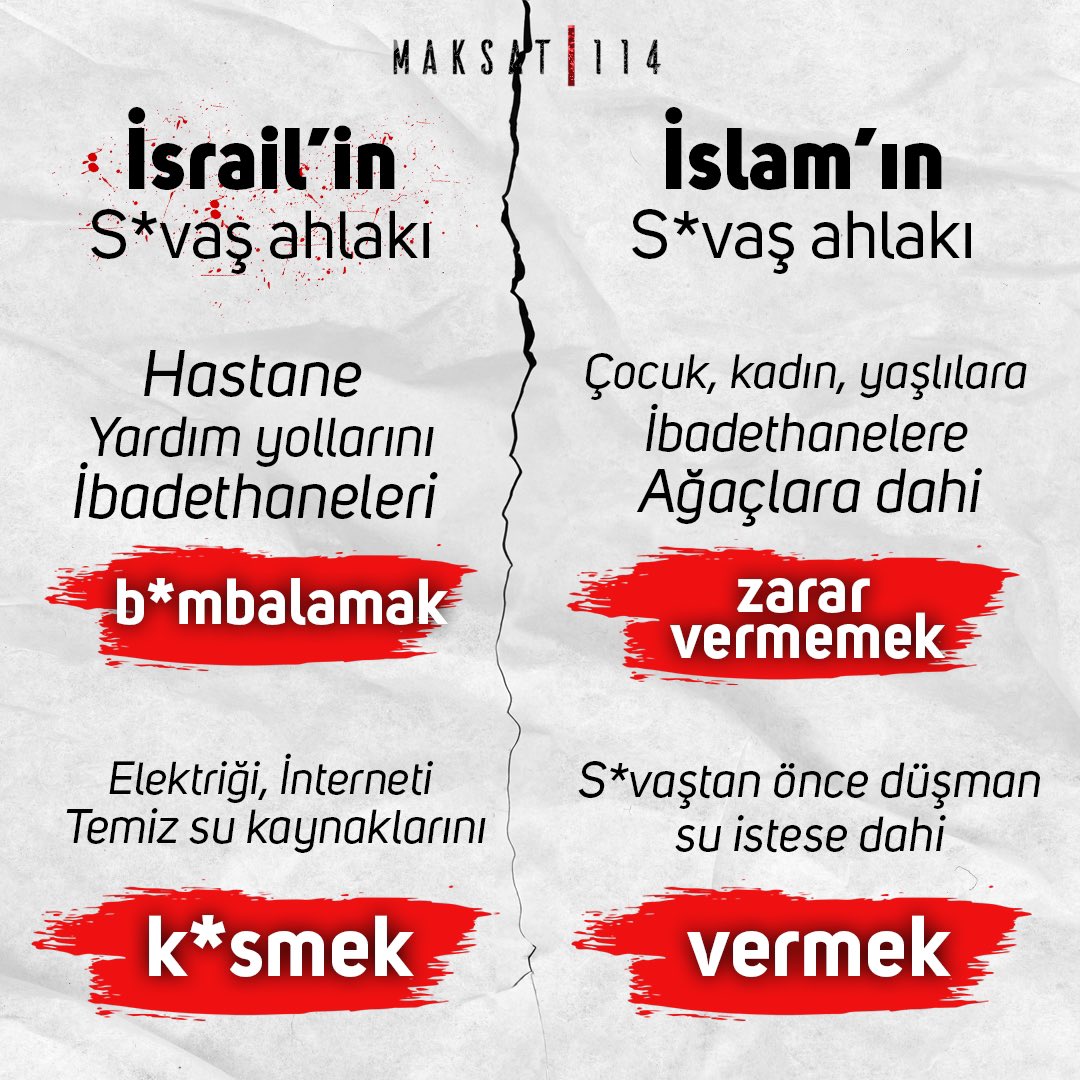 “(Ey ümmetim! S*vaş hâlinde iken bile); Z*lmetmeyiniz, işk*nce etmeyiniz, çocukları öld*rmeyiniz.” (Müslim, Cihâd, 3; Ahmed, V, 352, 358)