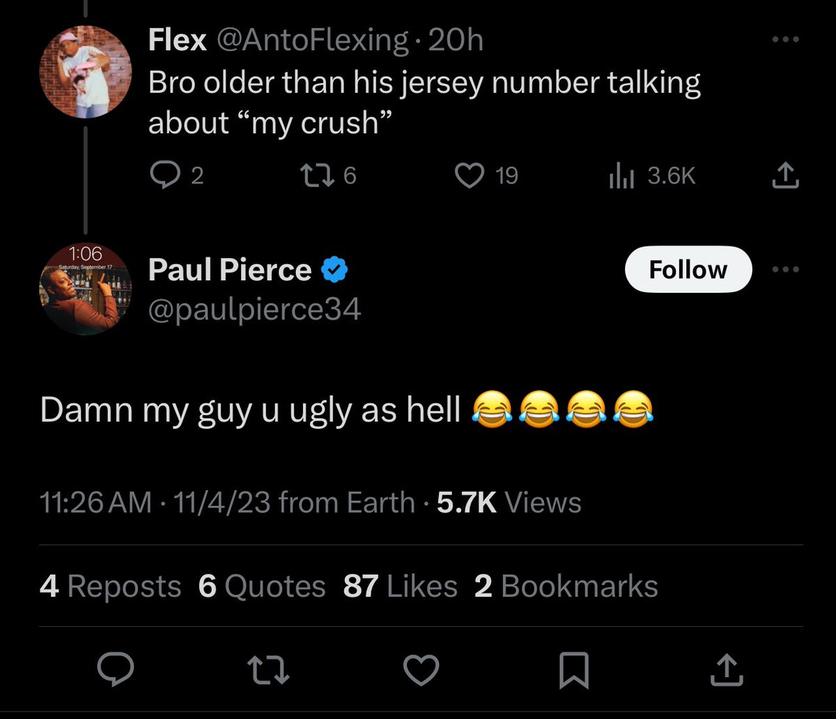 shannonsharpeee's tweet image. Paul Pierce got cooked under Rubi Rose picture 🤣💀