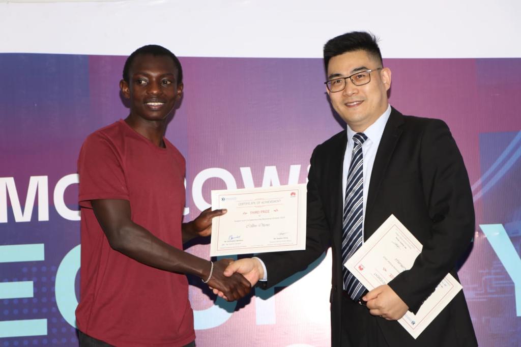 UUTechHub's tweet photo. 🏆 Congratulations! Umma university emerges second runner-up position at the Communications Authority of Kenya National hackathon bootcamp competitions 2023 under their captain Collins Okoth fourth year computer science student🌐 https://t.co/97mRZExxYW