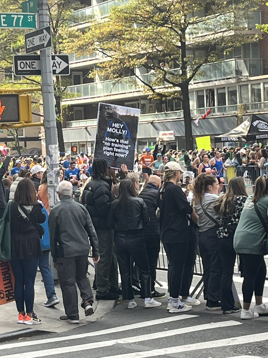 Molly, I hope you made it, girl! Prove them wrong. #NewYorkMarathon