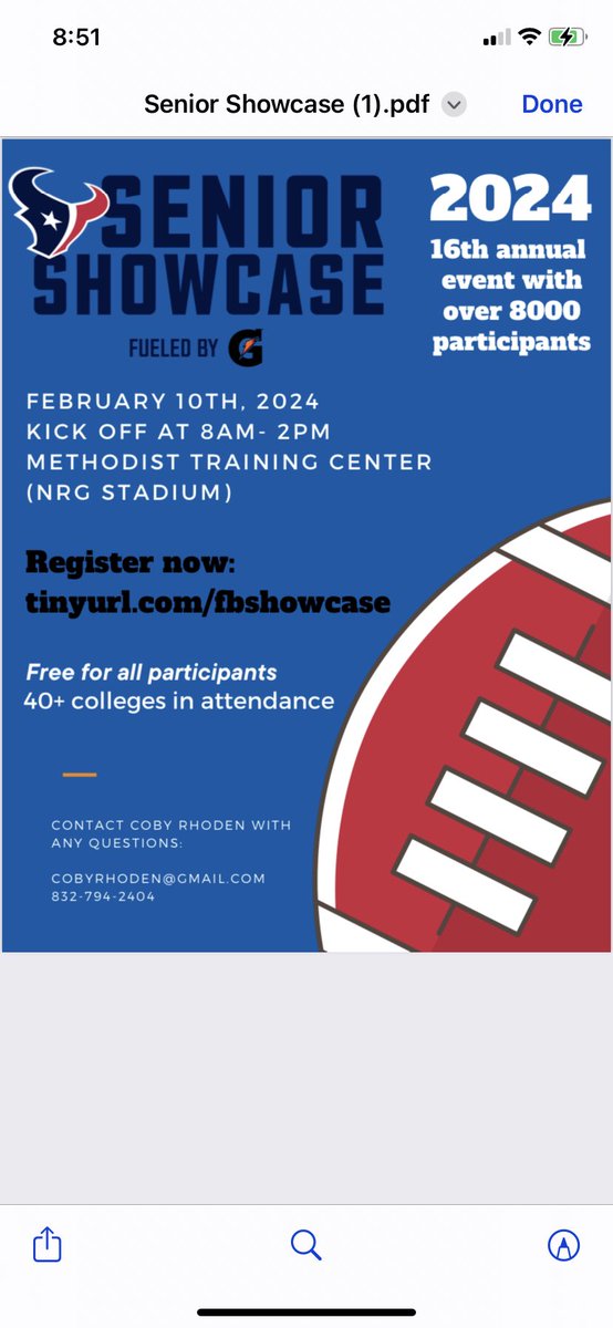 Attention Class of 24 Seniors. Our 100% free event is entering its 16th year. 40+ Colleges in attendance. If you are a Sr that wants to play football in college this is the event for you! You must pre register. Coaches plz RT.