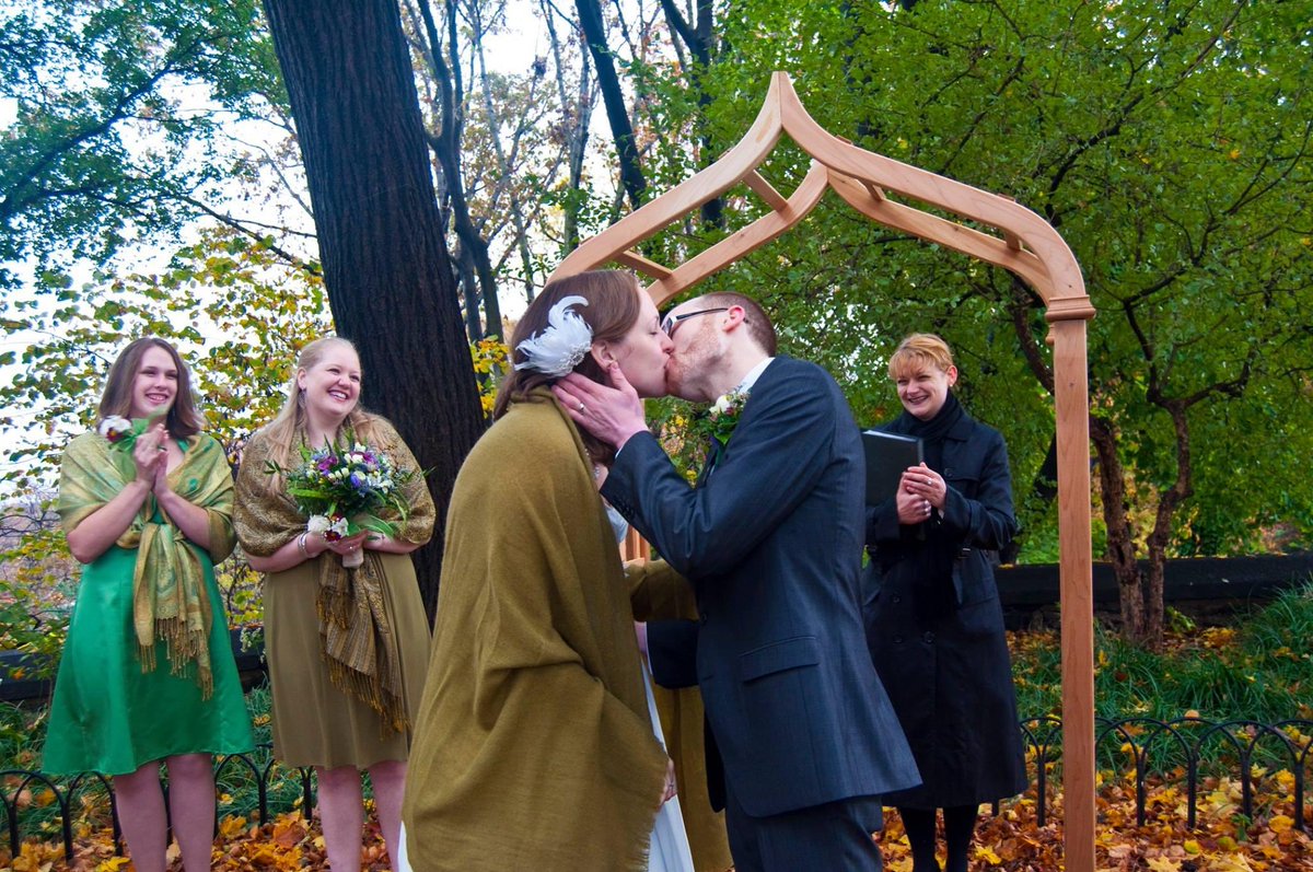 11/5/10 Happy Anniversary ! 🍁 
Ft Tryon Park NYC Wedding #NovemberBride #AutumnWedding