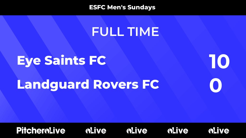 FULL TIME: Eye Saints FC 10 - 0 Landguard Rovers FC
#EYELAN #Pitchero
eyesaintsfc.com/teams/241538/m…