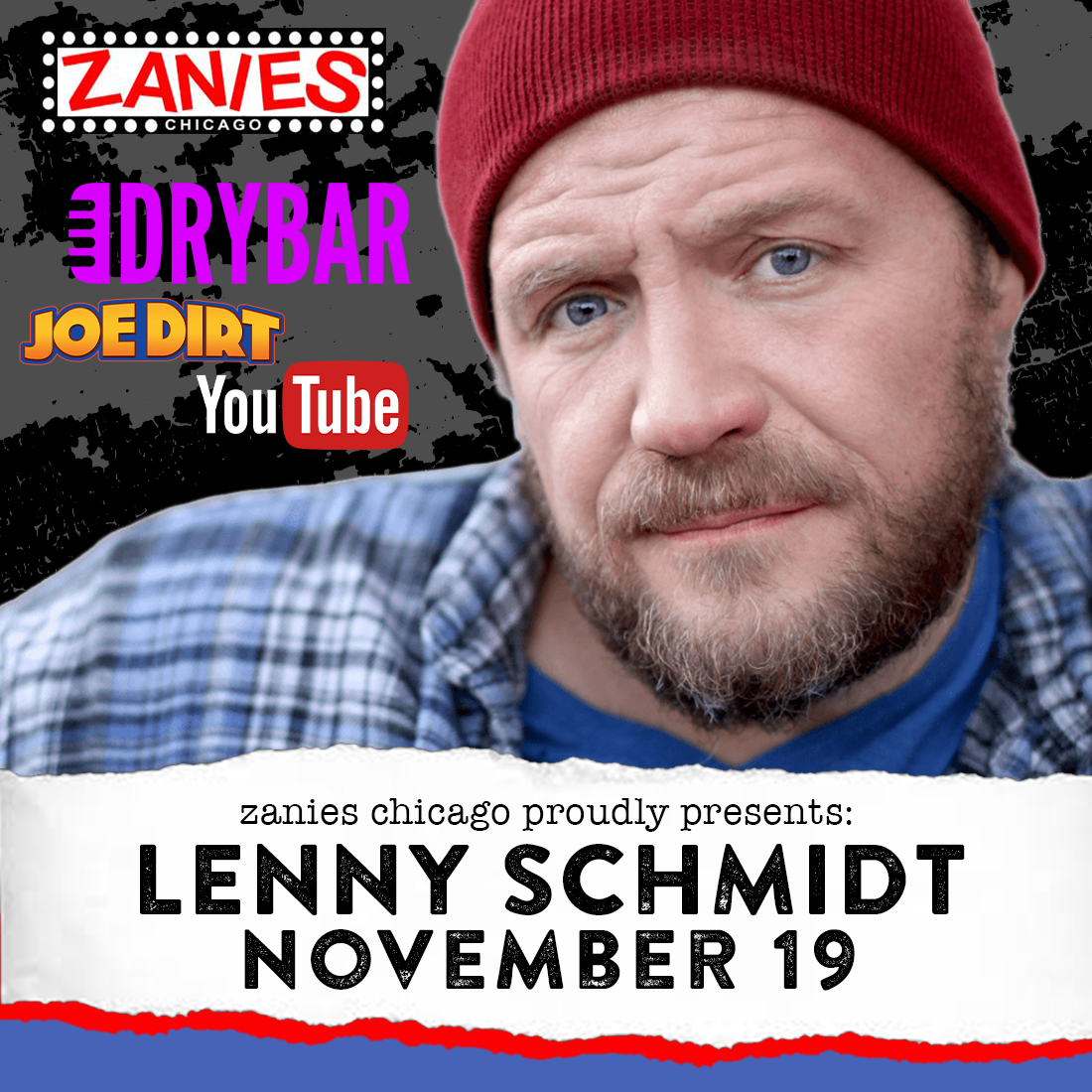 Actor and comedian @mrlennyschmidt hits the Zanies stage November 19 for one night only. You caught his hit Dry Bar Comedy special, watched him in films like Joe Dirt, and listened to his latest comedy special Secret Daddy. Grab your tix while you can--> bit.ly/Chicago_Lenny
