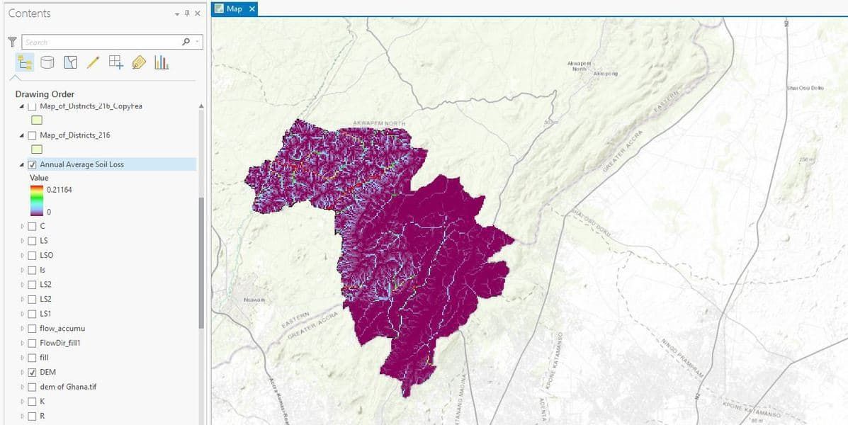 Geographyrealm's tweet photo. This tutorial teaches on using spatial data science and remote sensing techniques in ArcGIS Pro to predict soil erosion from a catchment using the Universal Soil Loss Equation (USLE). #soilerosion #USLE #ArcGISPro
https://t.co/vIkVtEdDFF https://t.co/mFvoxixfiB