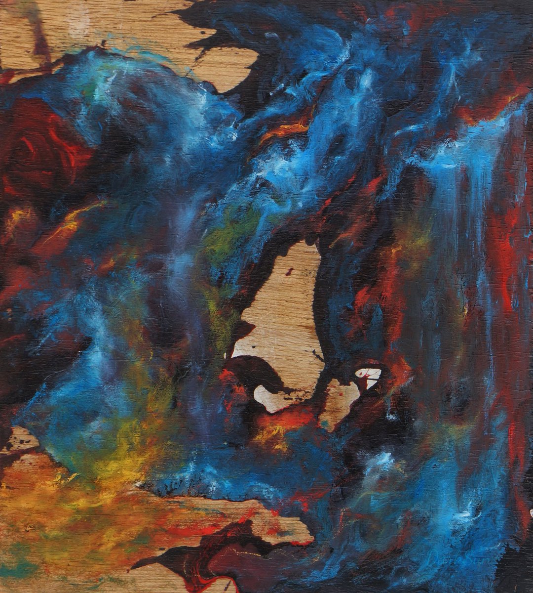 "Strength in Pain"
(acrylic and oil on wood) 🎨

My new drop on <a href="/objktcom/">objkt</a>
5 xtz /10 editions 

In the depths of our suffering, we find the strength to rise.

🖇️🔻