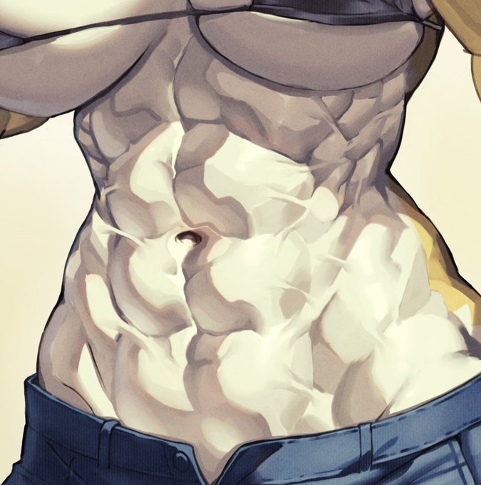 日々の筋トレの負荷に中性子星を選ぶ女(の腹筋) 