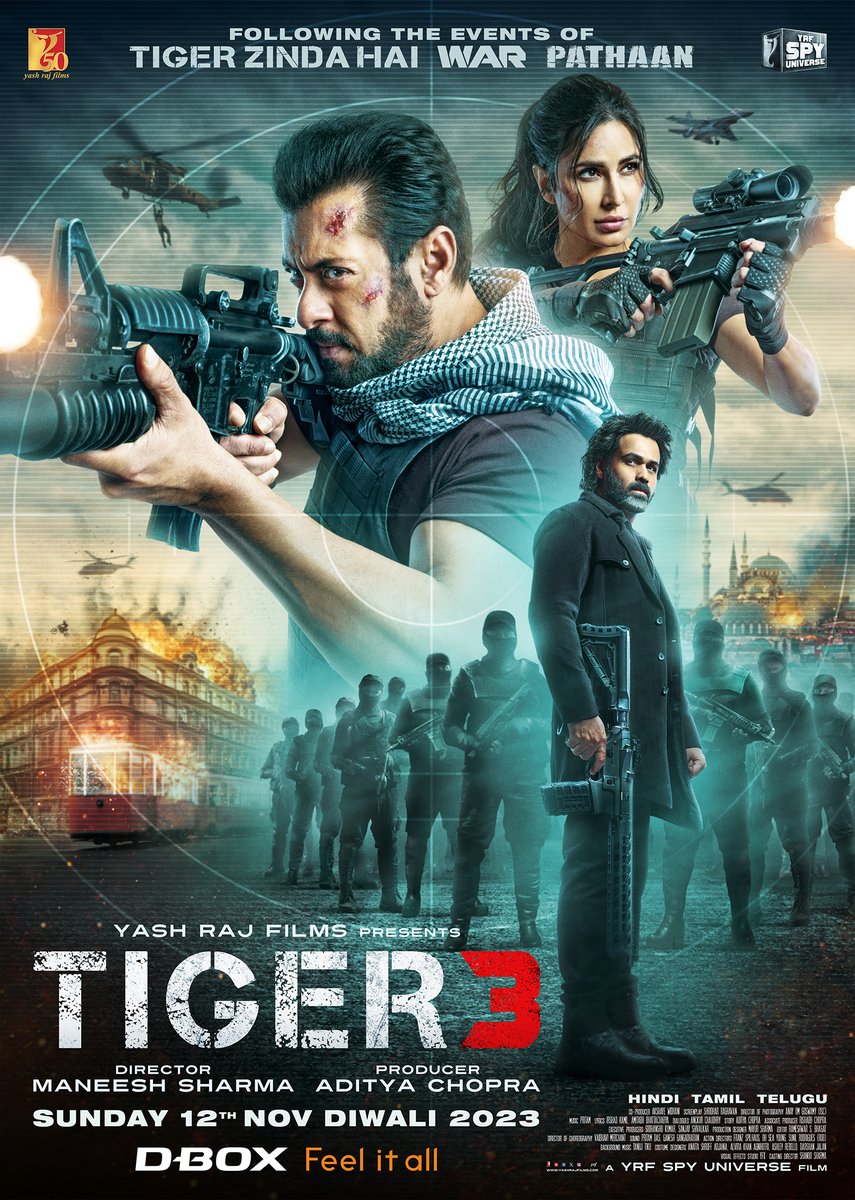 dboxtech's tweet image. #Tiger3 is being released in a cinema near you on Sunday November 12th! Feel it all in D-BOX!
Showtimes here: bit.ly/46WLjUO
#Tiger3 sort au cinéma près de chez vous le dimanche 12 novembre 2023. Ressentez tout en D-BOX !
 Horaires ici : bit.ly/3SwkNNL