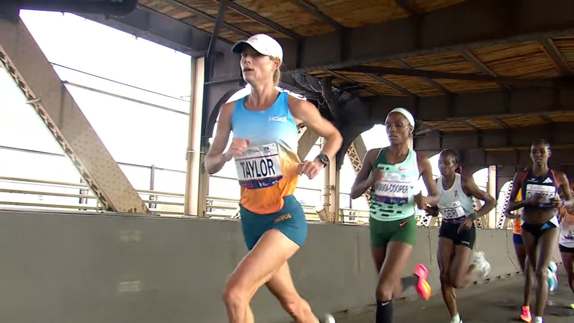 TCS New York City Marathon on X: The pro women's open-division lead pack  makes their way over the Queensboro Bridge on their way into Manhattan.  t.cohgBHu0Ba01  X
