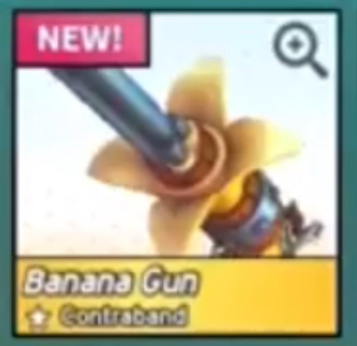 BIGPaintball2's tweet photo. Banana Gun contraband! It is unknown whether this is obtainable right now, but it is present within the new gun index. https://t.co/USYwH1A5Aj