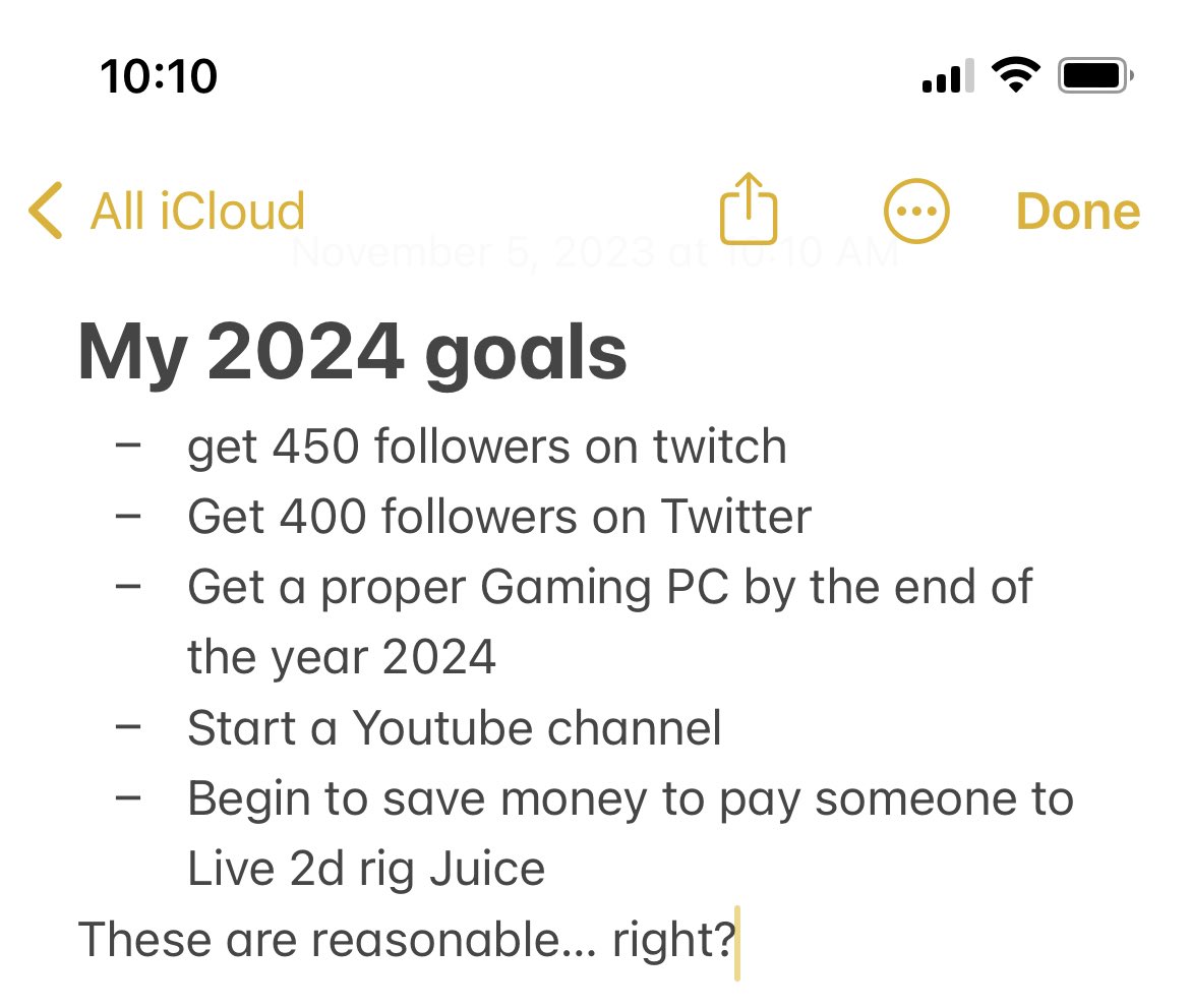 I have seen some people post their 2024 goals so I thought I would do the same