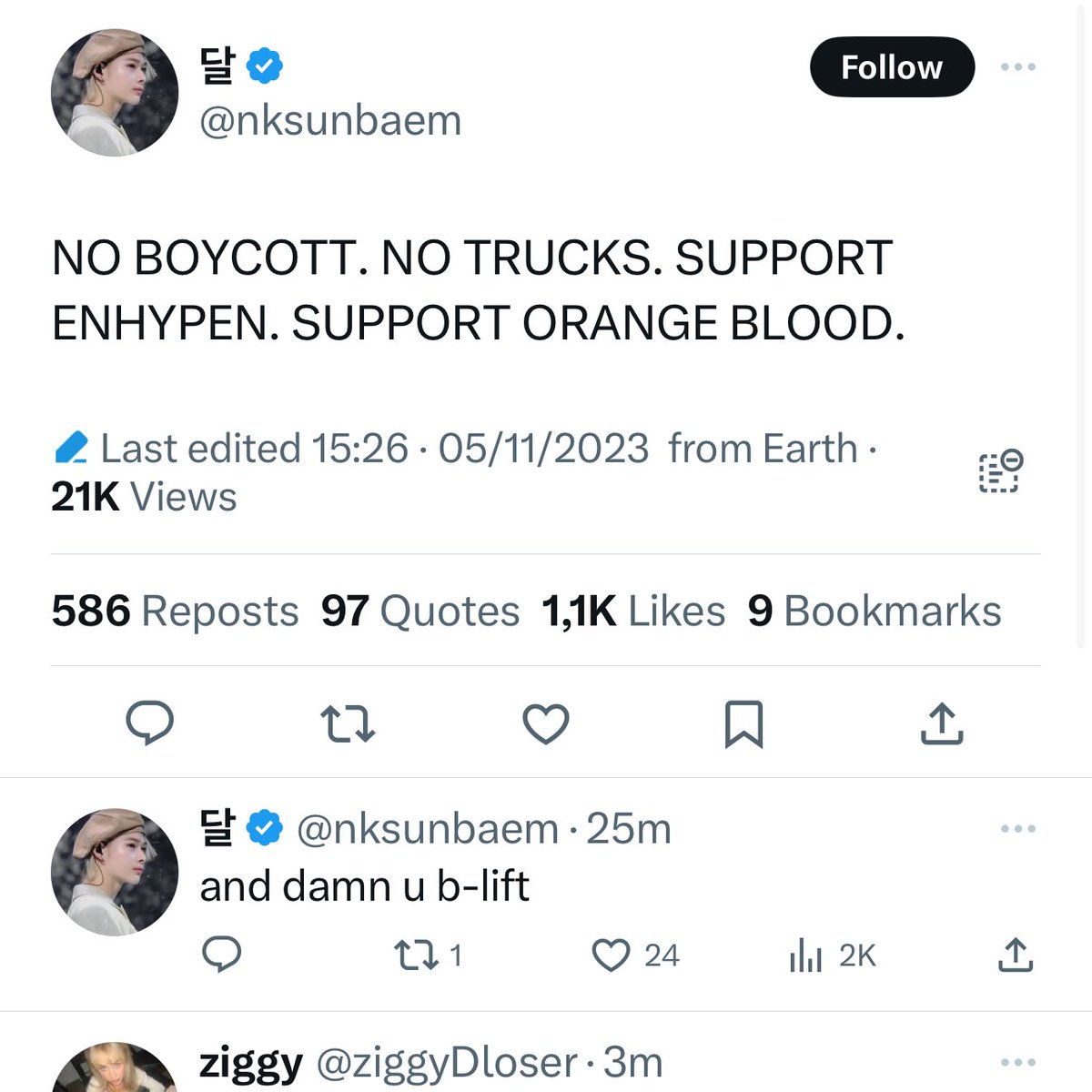enhacentric's tweet photo. and shame on all of you so-called big accounts on engenetwt. all of your retweets about palestine just went into the air and mean nothing bc you guys were so quick to put the music before them, disgusting how these are the people with a platform on here. https://t.co/ciVRJ48FTP