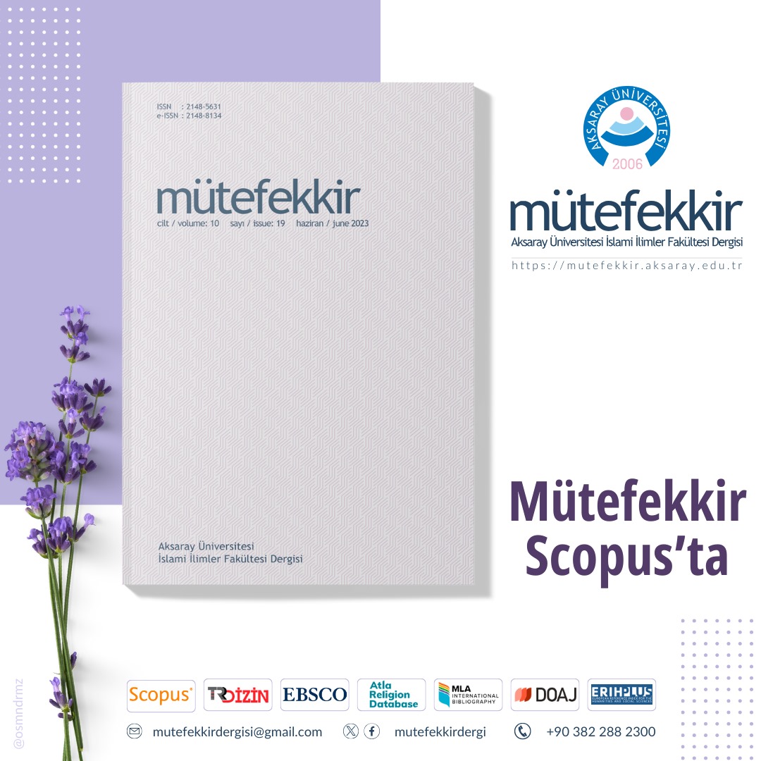 Aksaray Üniversitesi İslami İlimler Fakültesi’nin uluslararası bilimsel, akademik ve hakemli dergisi olan Mütefekkir, bilimsel yayıncılık alanındaki en kapsamlı hakem denetimli literatür, özet ve atıf indeksi olan Scopus’da taranmaya başlandı. 

Emeği geçenleri yürekten kutluyor,