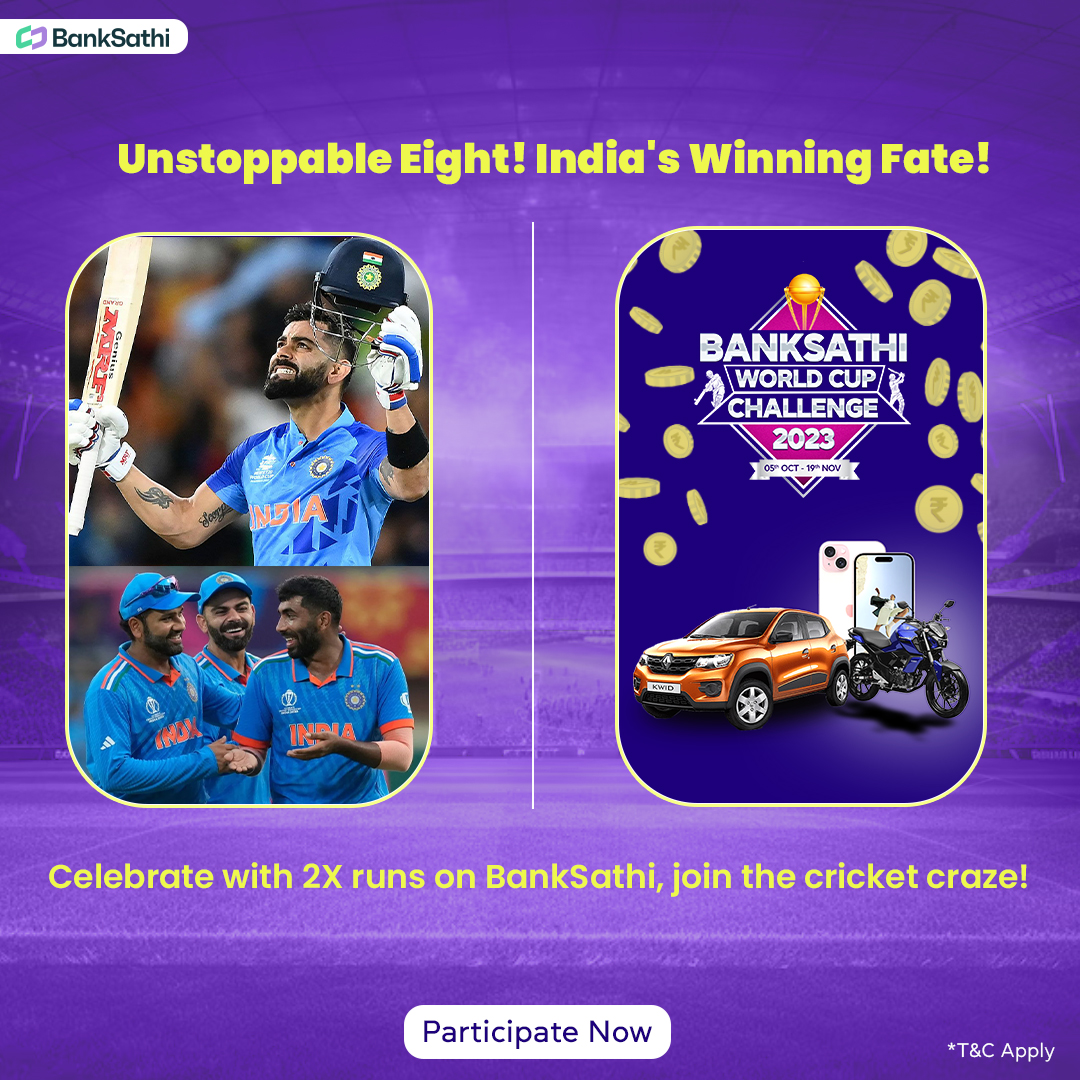 Team India is High on Josh🏏

✅ Ab aapki baari hai BankSathi ke sath Josh ko badhane ki

#INDvsSA #ViratKohli #WorldCup2023 #विराट_कोहली #49thCentury #ODIWorldCup  #fintech #banksathi