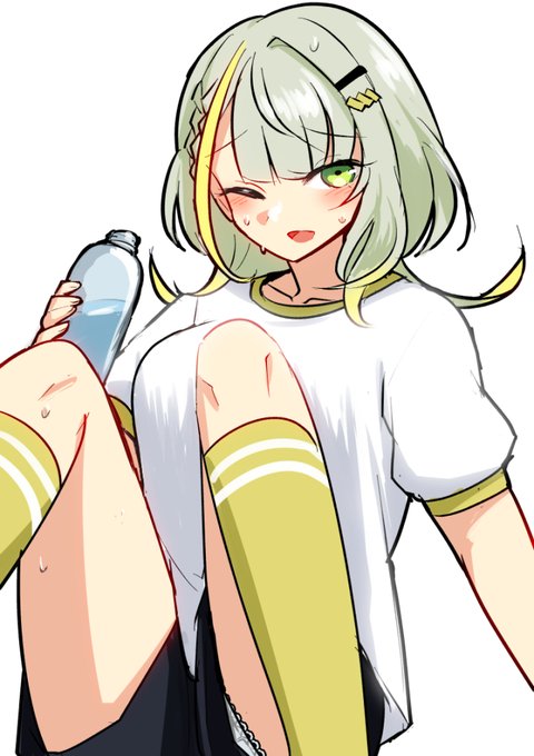 体操着
#紡乃世詞音深夜の真剣お絵かき60分一本菖蒲 