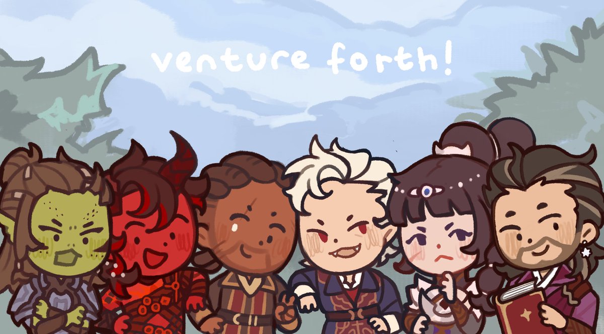 miyabau's tweet image. [art/bg3] full party!