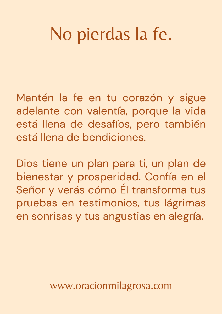 oracion_milagro's tweet photo. No pierdas la fe 🙏 https://t.co/LdYMmq1eQz