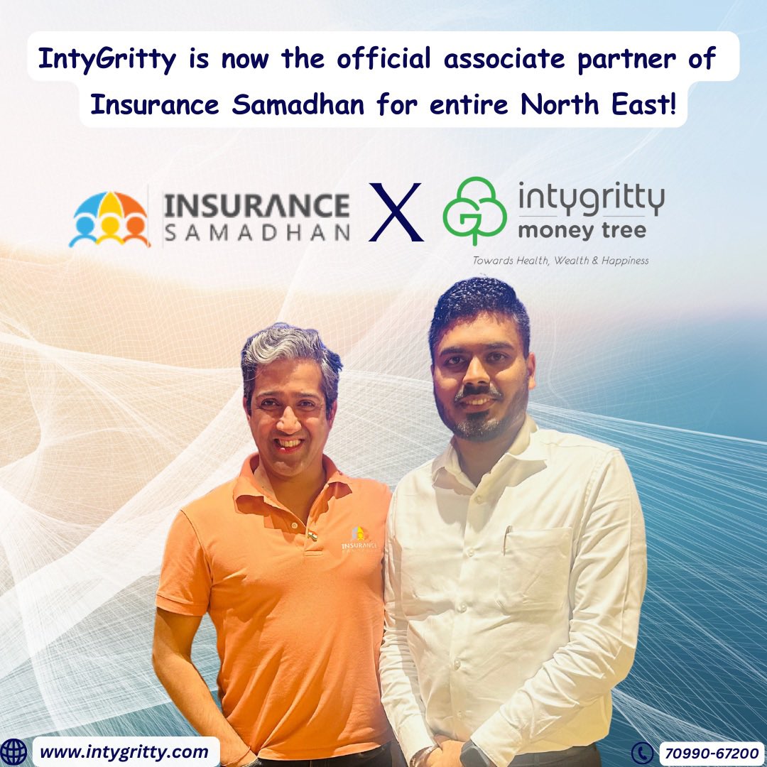intygritty's tweet image. Good News Alert ✨✨

We are elated to announce that IntyGritty MoneyTree is now the official associate partner of Insurance Samadhan for the North East Region ✨

Here’s to collaborations which unveil new horizons for all of us ✨

#IntyGrittyMoneyTree
#InsuranceSamadhan