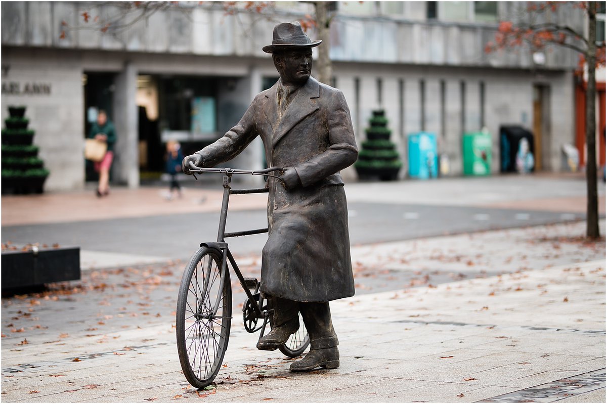 Michael Collins Statue on The Grand Parade. The statue was created by Mallow-based sculptor Kevin Holland. #michaelcollins #statue #cork #corkcity