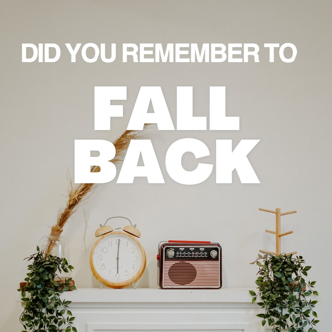 Did you enjoy the extra hour of sleep?🛌