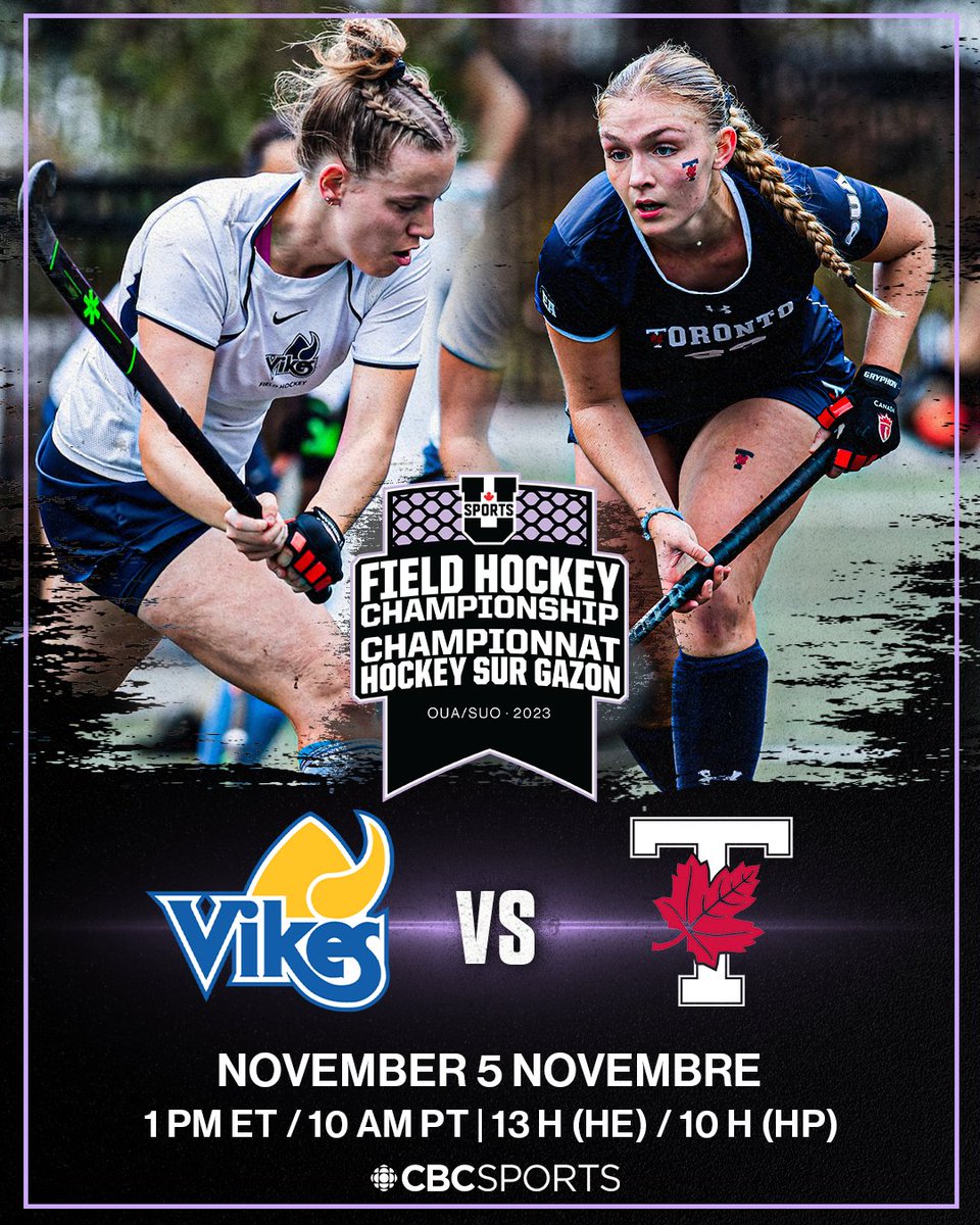 USPORTS_FH's tweet photo. It’s time for Game 3 of the 2023 Women’s Field Hockey Championship! 🏑 

The @Varsity_Blues and @uvicvikes are tied 1-1 in the best of 3 series, each looking to take home the 🏆 with a win today!

👀 Watch live: https://t.co/JCamE20hUs

C'est l'heure du troisième match du Championnat de hockey sur gazon féminin 2023 ! 

🏑 Les @Varsity_Blues et @uvicvikes sont à égalité 1-1 dans la meilleure des 3 séries, chacune cherchant à remporter le 🏆 avec une victoire aujourd'hui !

👀 À voir en direct : https://t.co/JCamE20hUs 

#ChaseTheGlory | #ViserHaut
