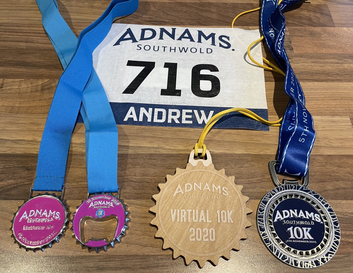 One more for the set. Thanks <a href="/Adnams/">Adnams Southwold</a> and <a href="/bbdrc/">Bungay Black Dog Running Club</a> for another great Southwold 10k. It was very wet and a wee bit windy.