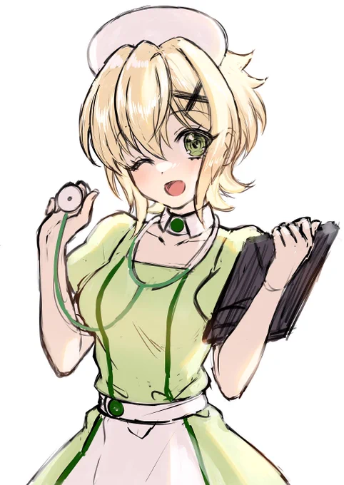 ナース切ちゃんのラフできたー! 