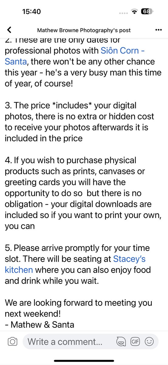 NEXT WEEKEND! Photos with Santa! Lluniau da Siôn Corn! 
See details in photos below or click on this link to book mathewbrowne.lightfolio.com/a/events/nJjEo…