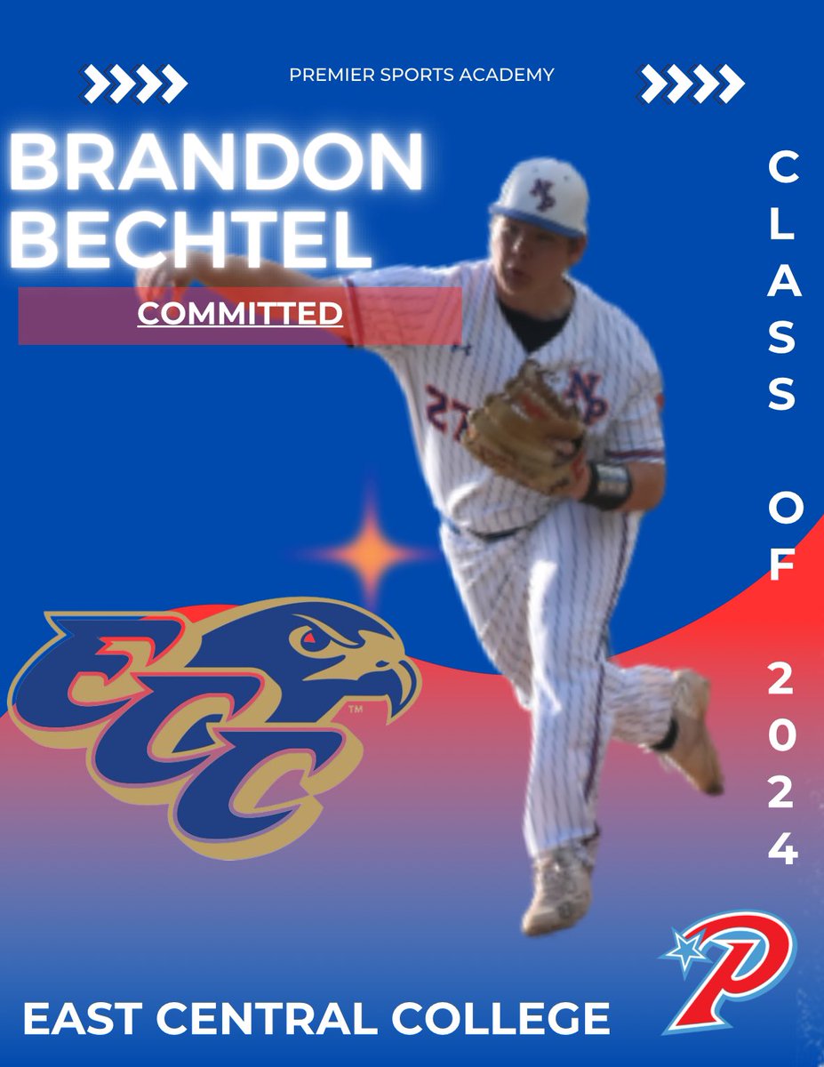 PSportsAcademy's tweet photo. Congratulations to @Brandon2Bechtel who has decided to continue to academic and baseball career at @ECC_Falcon! We’re very excited for Brandon as he begins this next chapter! https://t.co/FoOcy5Gc62