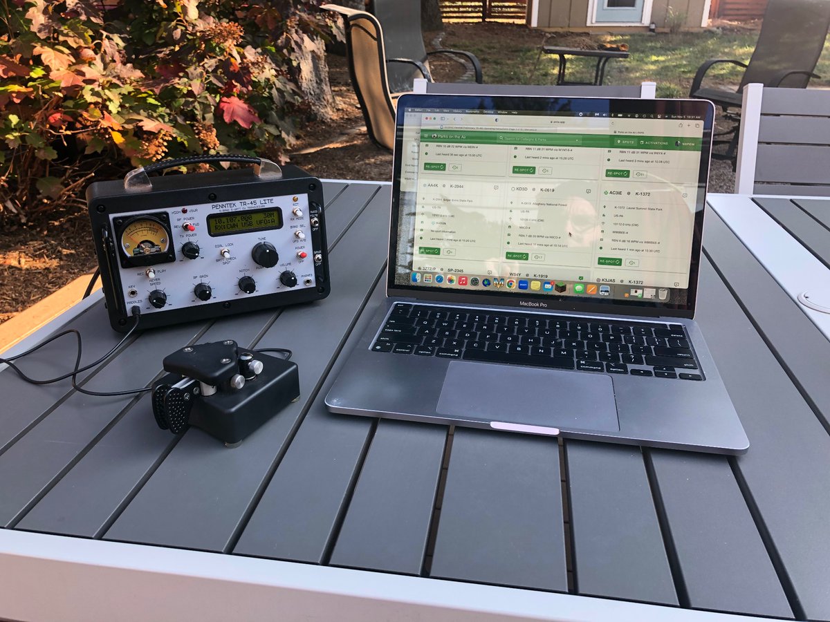 Chasing <a href="/POTAspots/">Parks on the Air, Inc.</a> with 5w on this chilly morning with hot dogs on the 🔥 and 🏈 on the way later…