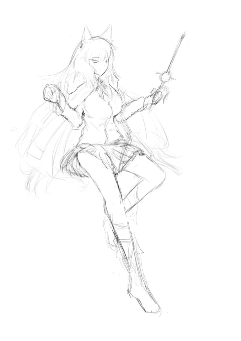 キャラ紹介絵をイメージして描いてみたエフイーター。同じような感じで何キャラか描いてみたい。そんな感じでハーモニーで挑戦中です#アークナイツ#エフイーター#ハーモニー 