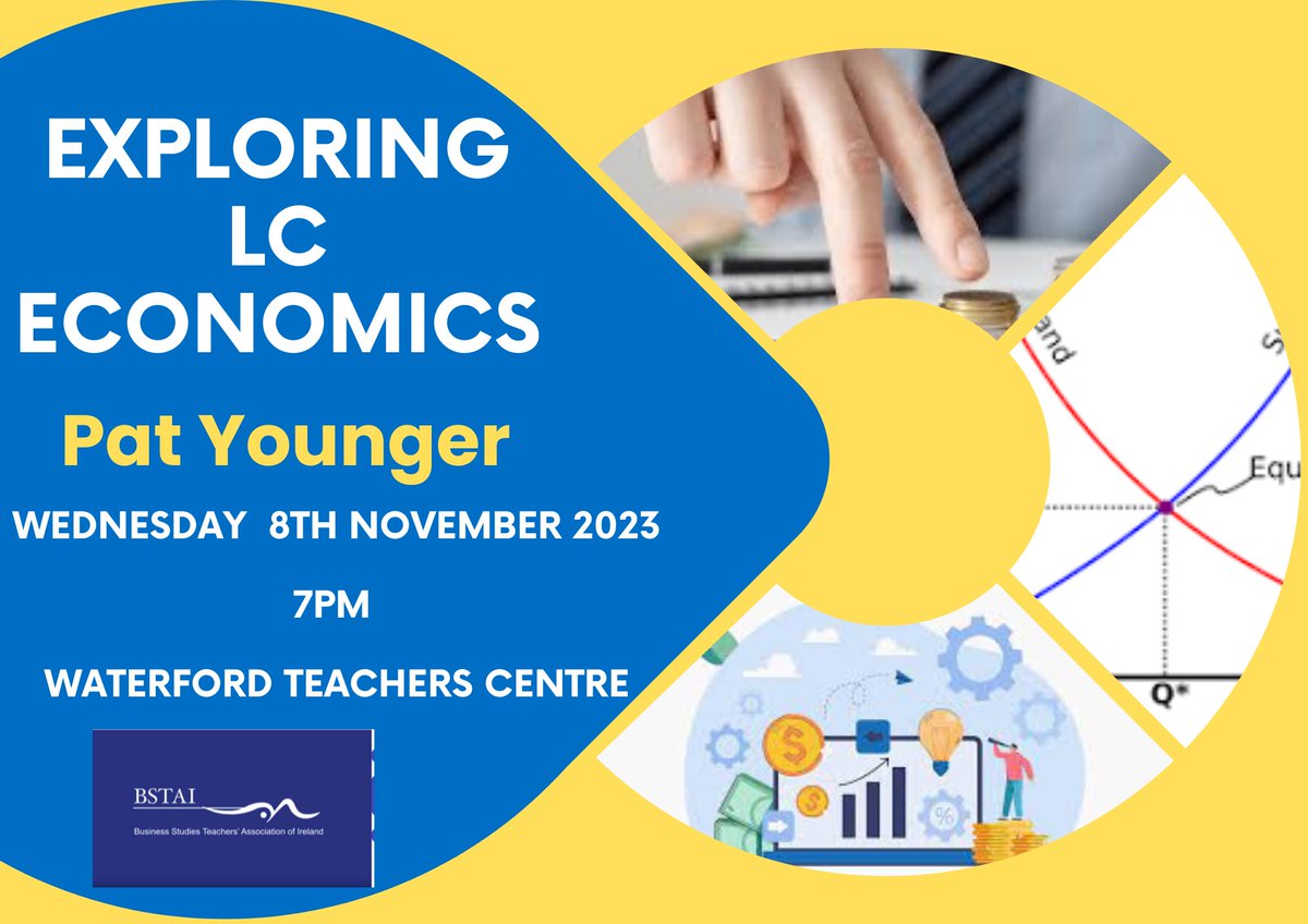Mark your diary! This Wednesday!
Email southeast@bstai.ie to attend #LCEconomics