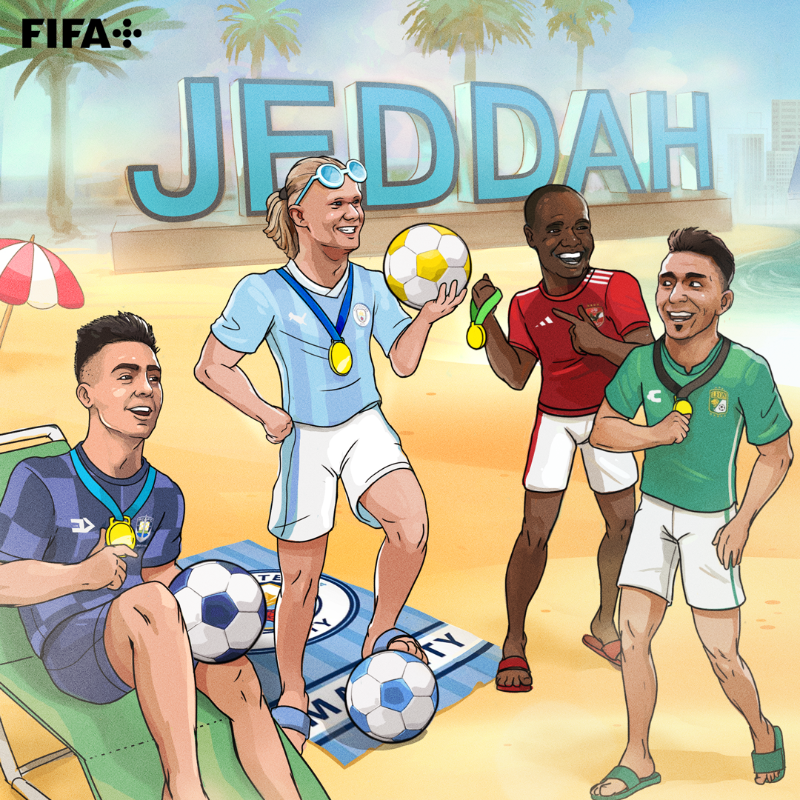 FIFAWorldCup's tweet photo. 🇧🇷 @FluminenseFC
🏴󠁧󠁢󠁥󠁮󠁧󠁿 @ManCity
🇲🇽 @clubleonfc
🇯🇵@REDSOFFICIAL
🇪🇬 @AlAhlyEnglish
🇳🇿 @AucklandCity_FC
🇸🇦 @ittihad_en

Jeddah is ready for the #ClubWC! 🤩