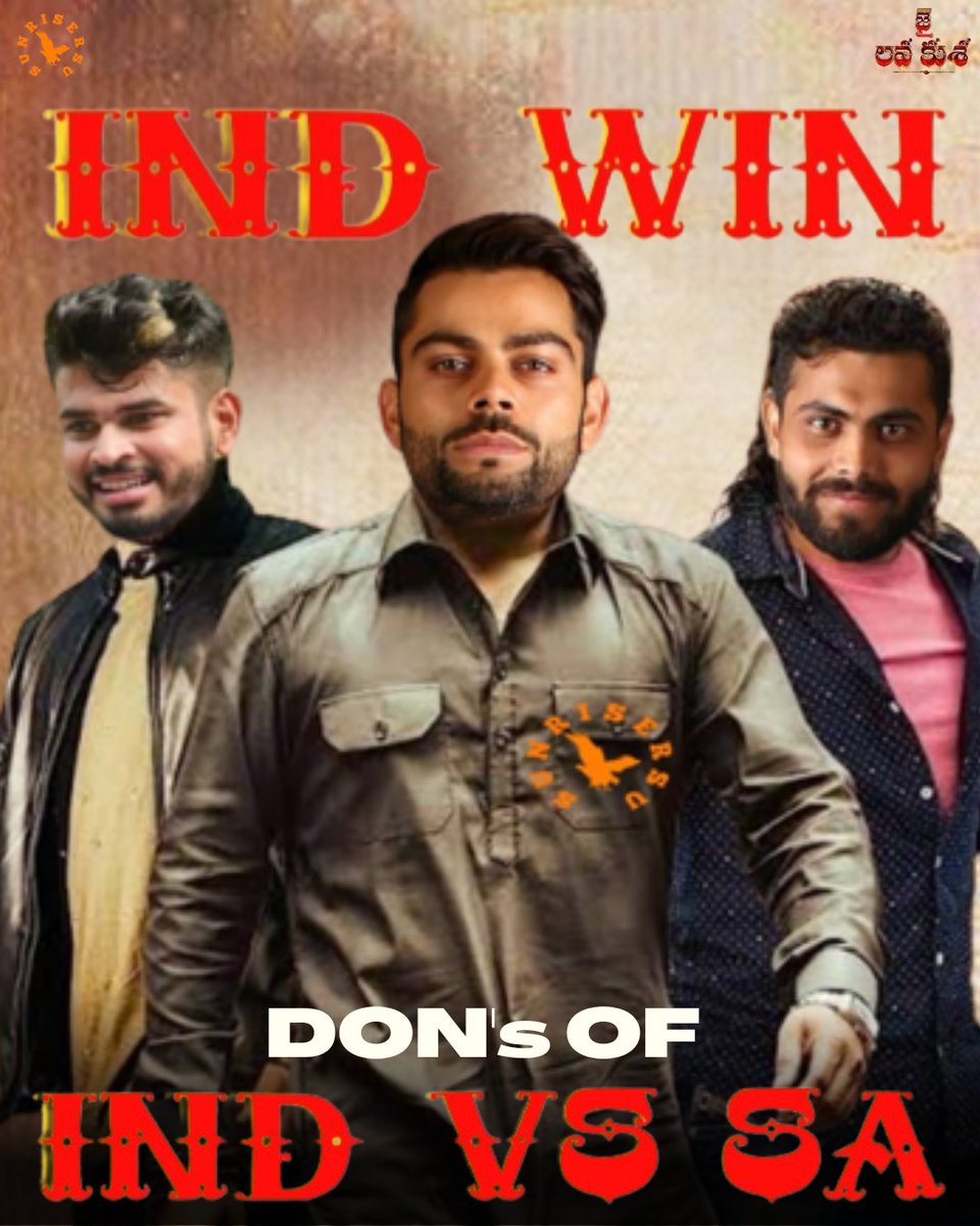 Jai Lava Kusa Ft - Jadeja, Kohli and Shreyas Iyer!! 🥵💥

What a win! Let's go into the Semi Finals now! 🤙🫡

#JaiLavaKusa #INDvSA #ViratKohli #RAVINDRAJADEJA #ShreyasIyer
