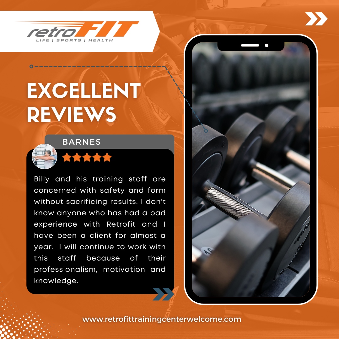 😃 We're delighted to hear your satisfaction! 

Safety, form, and results are our top priorities. 

Join us and experience our unparalleled training service. 

Your goals, our commitment. 

#SafeTraining #SatisfyingResults 💯 

🌐retrofittrainingcenterwelcome.com