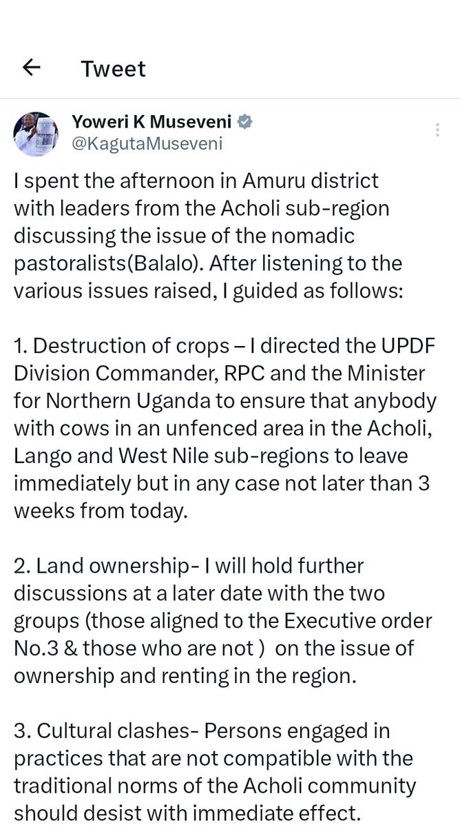 <a href="/StateHouseUg/">State House Uganda</a> This is what he actually said