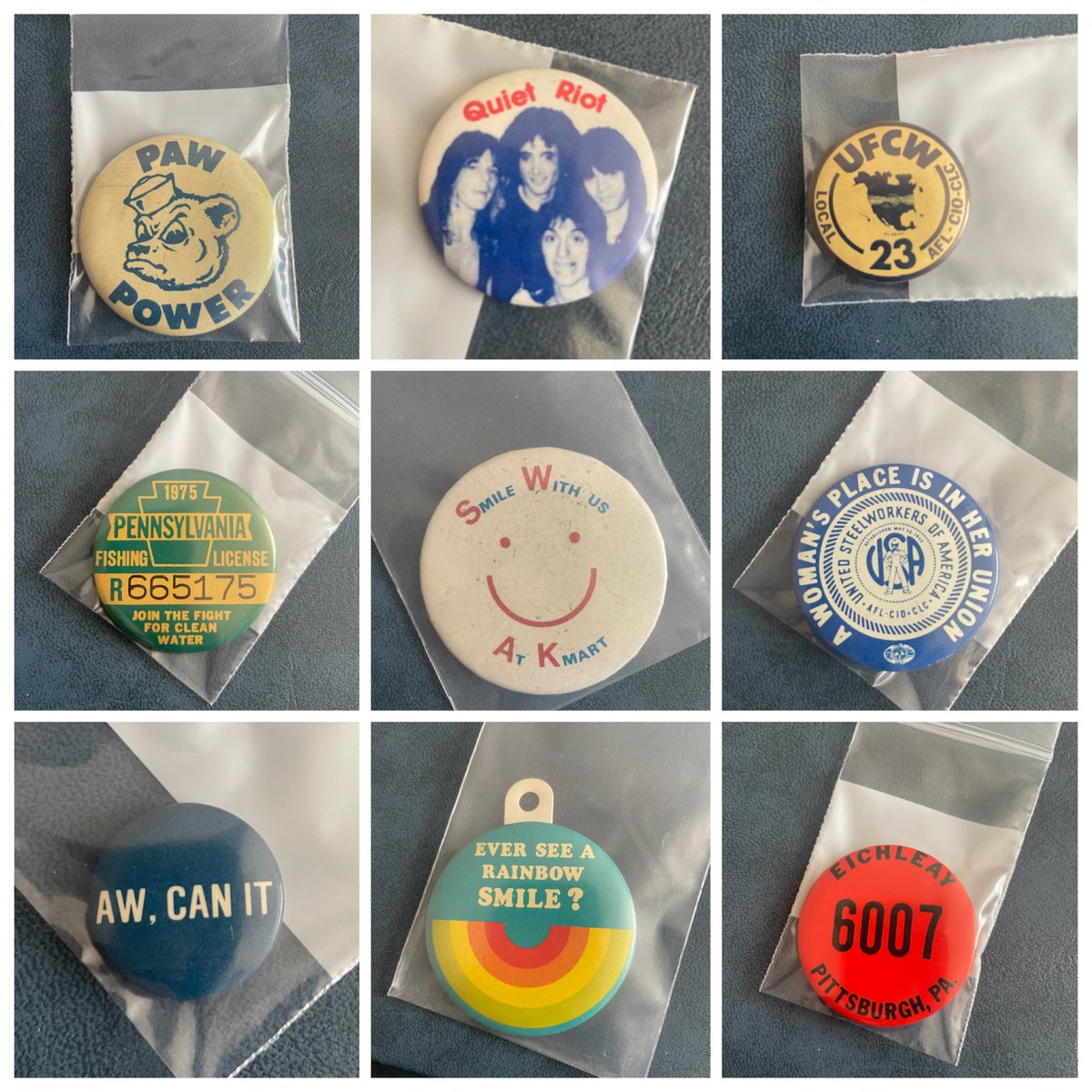 If you enjoyed the bin of loose #vintage buttons we had at the @PGHVintageMixer, you’re gonna love these… Look for these next month at #VintageMart! #vintagepins #vintagepin #vintagepinback #pinbackbuttons #buttons #vintagebuttons #vintagepinback #popculture #pittsburgh