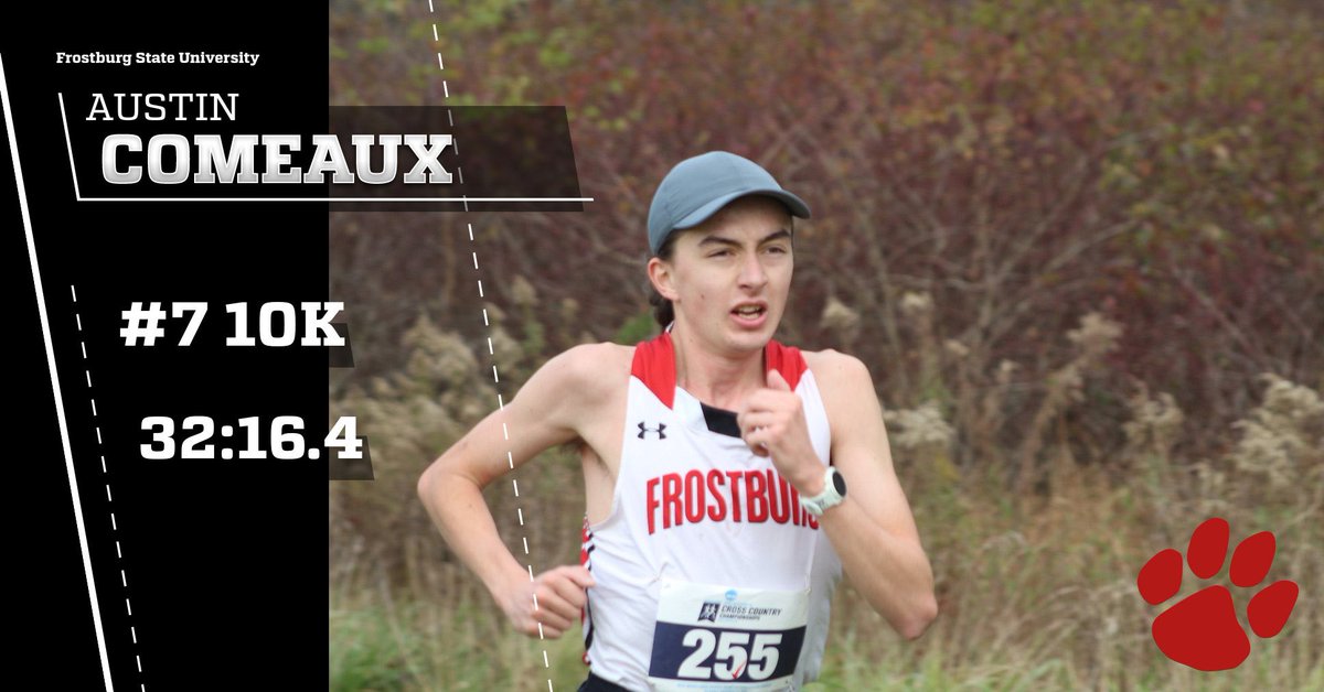 FrostburgXCTF's tweet photo. Justus LePrevost, Austin Comeaux, &amp; Gage Osborne set new Top-10 program marks for the 10k at the Region Championships! https://t.co/lVcLDZlOGY