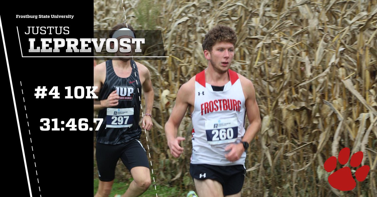 FrostburgXCTF's tweet photo. Justus LePrevost, Austin Comeaux, &amp; Gage Osborne set new Top-10 program marks for the 10k at the Region Championships! https://t.co/lVcLDZlOGY