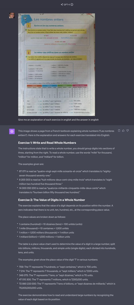 DataChaz's tweet image. With #ChatGPTVision, my British wife has no more excuses not to help me with the kids&apos; French homework! 😏