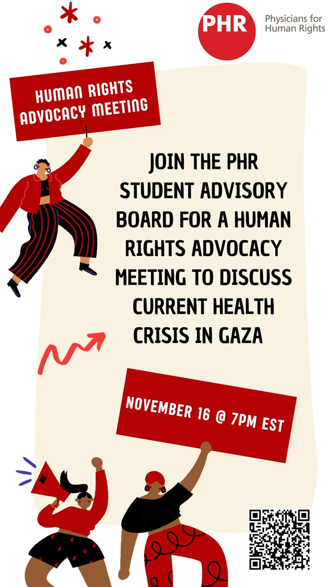 Register to join the PHR-SAB for a human rights advocacy meeting on November 16th at 7PM EST!