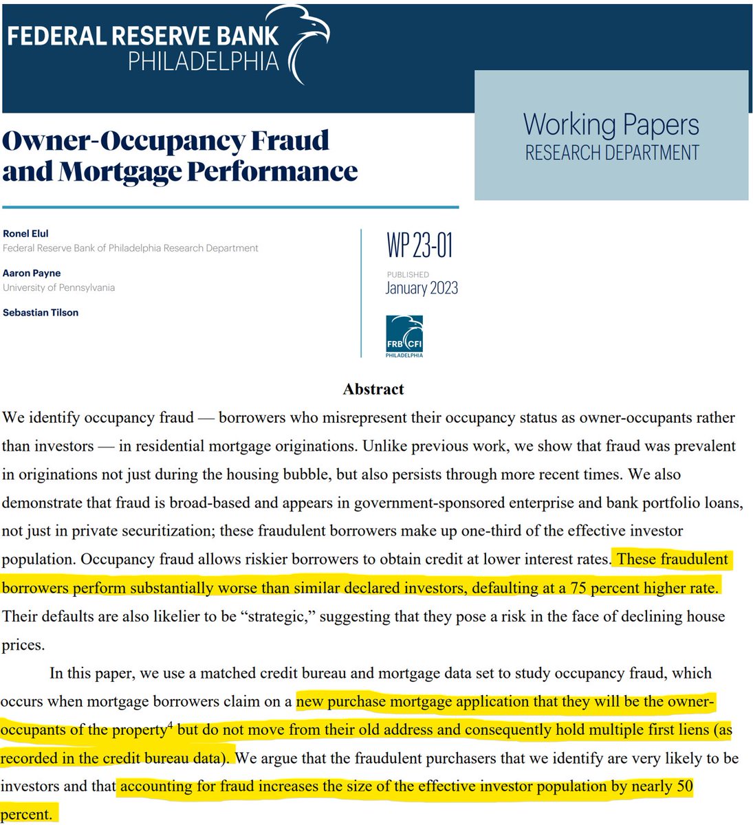 Darth Powell (@vladtheinflator) on Twitter photo TRILLIONS of dollars in occupancy mortgage fraud discovered by the Federal Reserve.
Accounting for fraud INCREASES the number of investment properties by 50% and those loans default at a 75% HIGHER rate to the cost of taxpayers
Nothing from the <a href="/FBI/">FBI</a> <a href="/FHFA/">U.S. Federal Housing (FHFA)</a> <a href="/SenateBanking/">Senate Banking and Housing Democrats</a> TRILLIONS of dollars in occupancy mortgage fraud discovered by the Federal Reserve.
Accounting for fraud INCREASES the number of investment properties by 50% and those loans default at a 75% HIGHER rate to the cost of taxpayers
Nothing from the <a href="/FBI/">FBI</a> <a href="/FHFA/">U.S. Federal Housing (FHFA)</a> <a href="/SenateBanking/">Senate Banking and Housing Democrats</a>