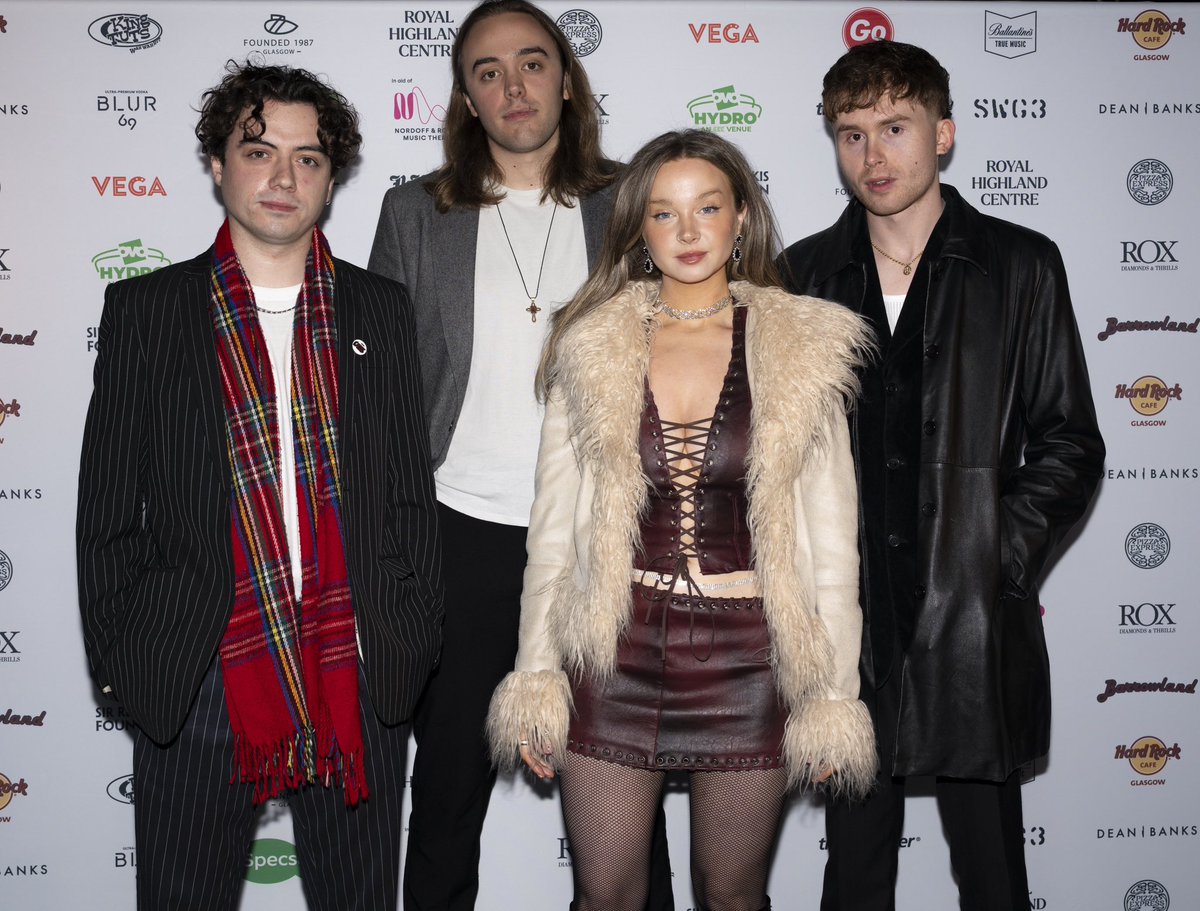 DeadPonyBand's tweet photo. blown away that we won @PandJLive Spotlight Award at last nights Scottish Music Awards @nordoffrobbins 😭🥹💓Thank you so much everyone who has supported us, we <3 you eternally and we wouldn’t be doing what we do without you. 

Love Anna, Blair, Euan &amp; Liam xxx
📷 @stonevisual https://t.co/cBaj59pf17
