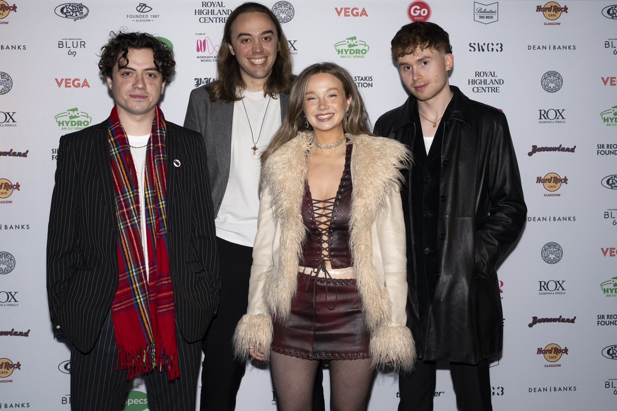 DeadPonyBand's tweet photo. blown away that we won @PandJLive Spotlight Award at last nights Scottish Music Awards @nordoffrobbins 😭🥹💓Thank you so much everyone who has supported us, we <3 you eternally and we wouldn’t be doing what we do without you. 

Love Anna, Blair, Euan &amp; Liam xxx
📷 @stonevisual https://t.co/cBaj59pf17