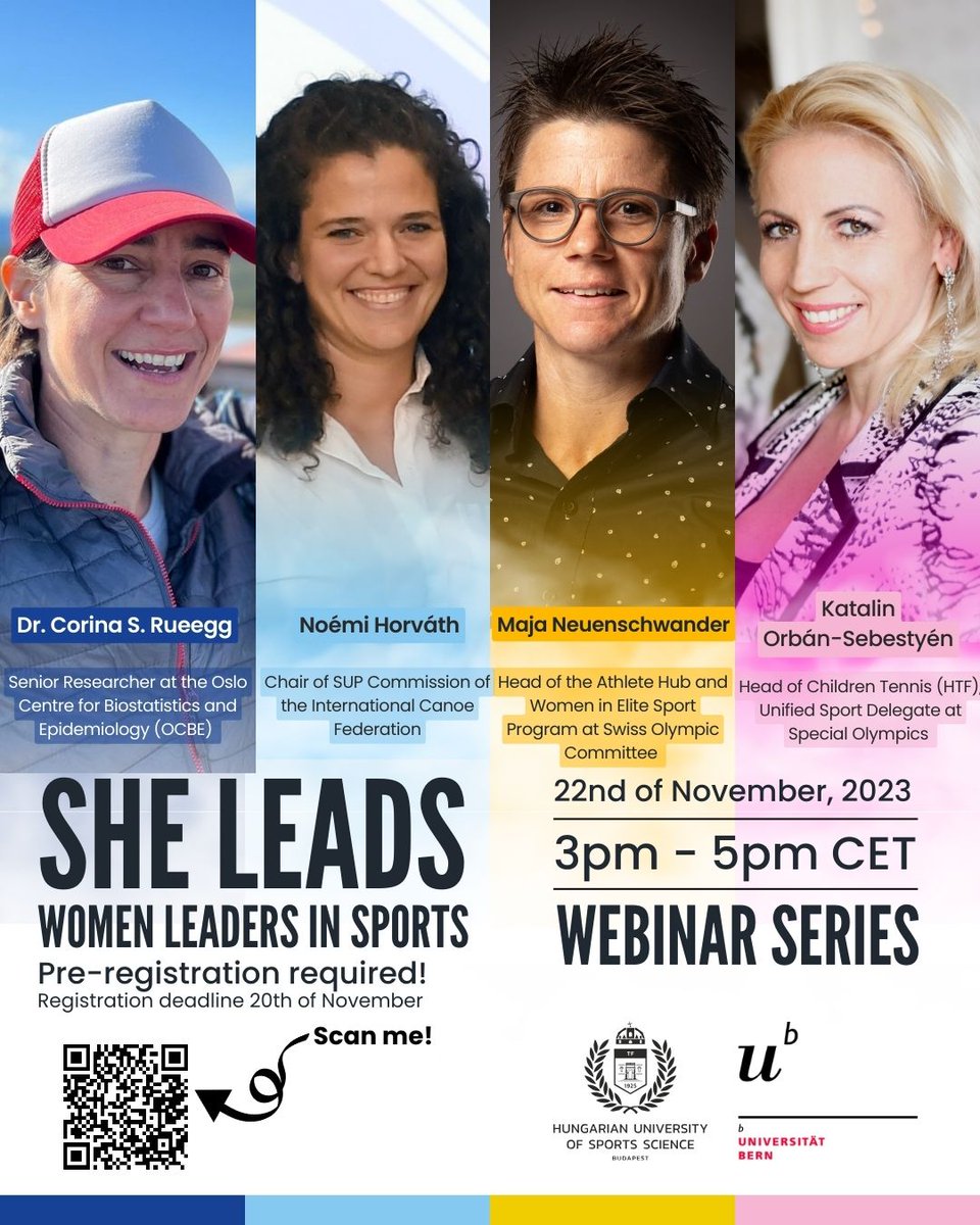 Our next webinar on the topic "She leads" - inspiring women in leadership positions in sports.